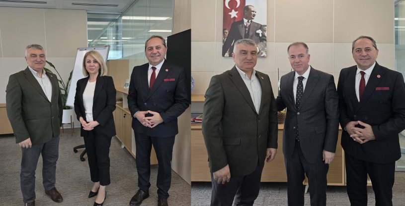 GÜVEN İLE ÜÇER İFM'DE ZİRAAT BANKASI BÖLÜM BAŞKANLARI ŞENCAN İLE ÇALIŞKAN'I ZİYARET ETTİ